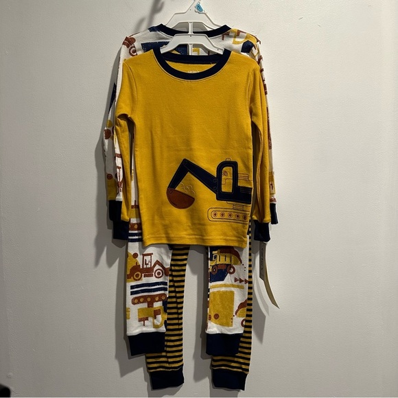 NWT Carter's Toddler 4-Piece 100% Cotton Snug Fit Construction Trucks PJs 5T - Picture 2 of 5